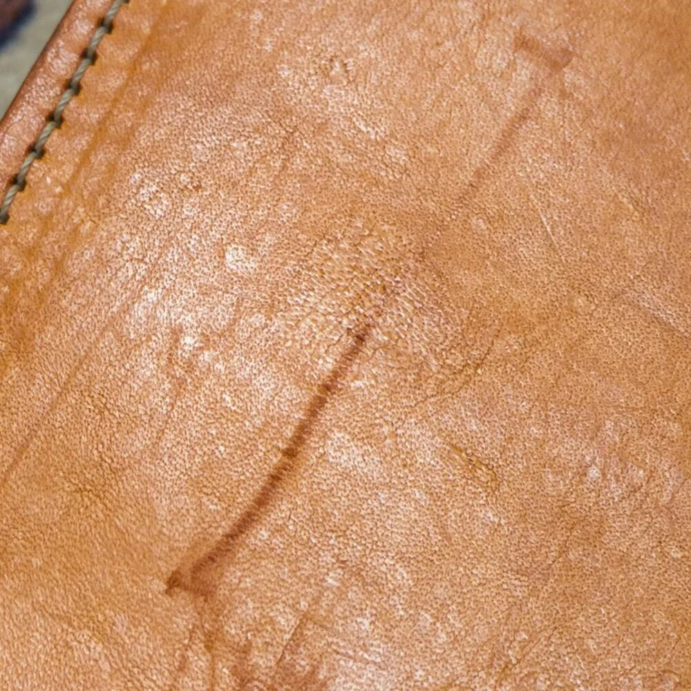 Handmade Natural Leather Satchel Briefcase – Vintage Tan Crossbody Messenger - Picture 14 of 16